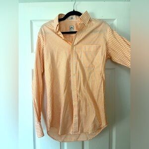PETER MILLAR | Men’s Orange & White Plaid Button Down Shirt
